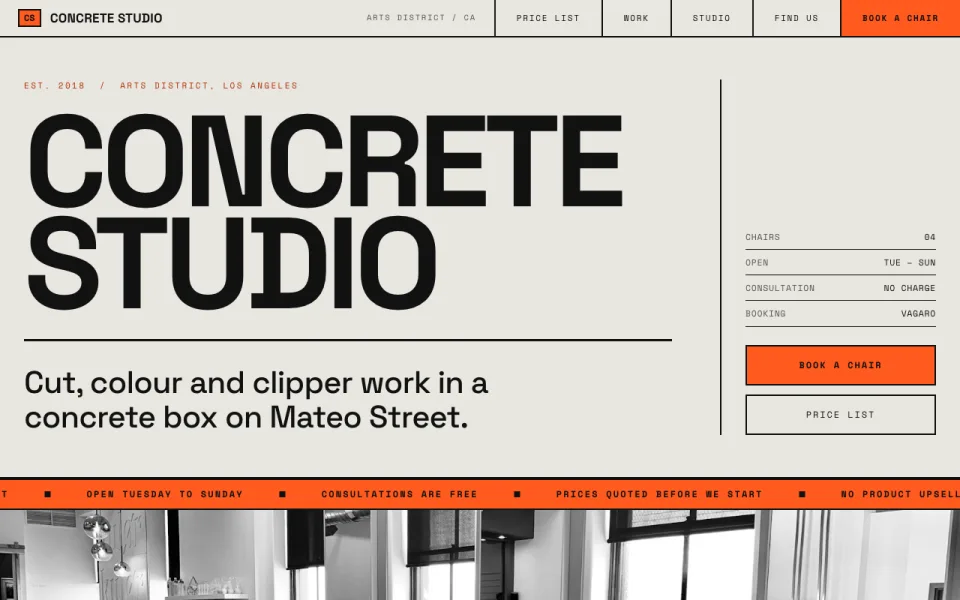 The Concrete Studio template